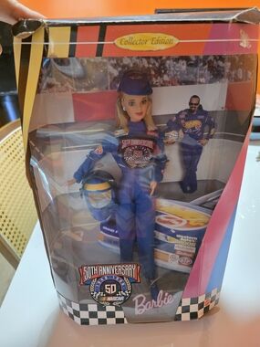Barbie 50th Anniversary NASCAR Collector Doll - Blue Racing Suit